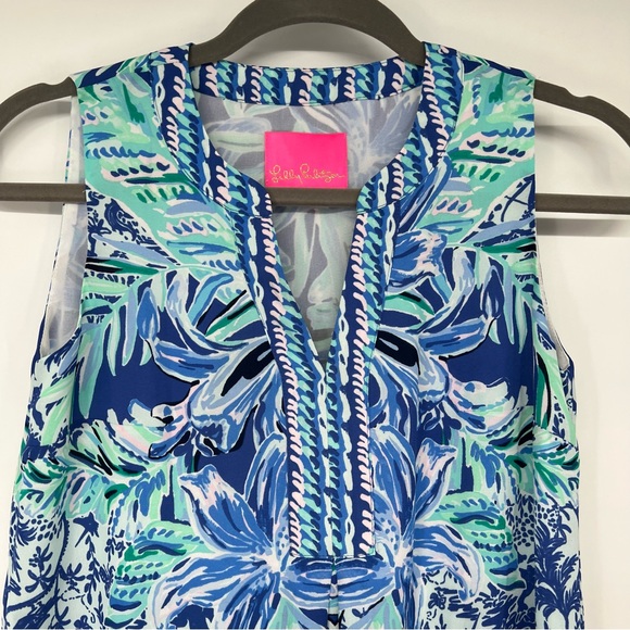 Lilly Pulitzer Evah Shift Dress Print:- Ready Set Gecko - Picture 4 of 7
